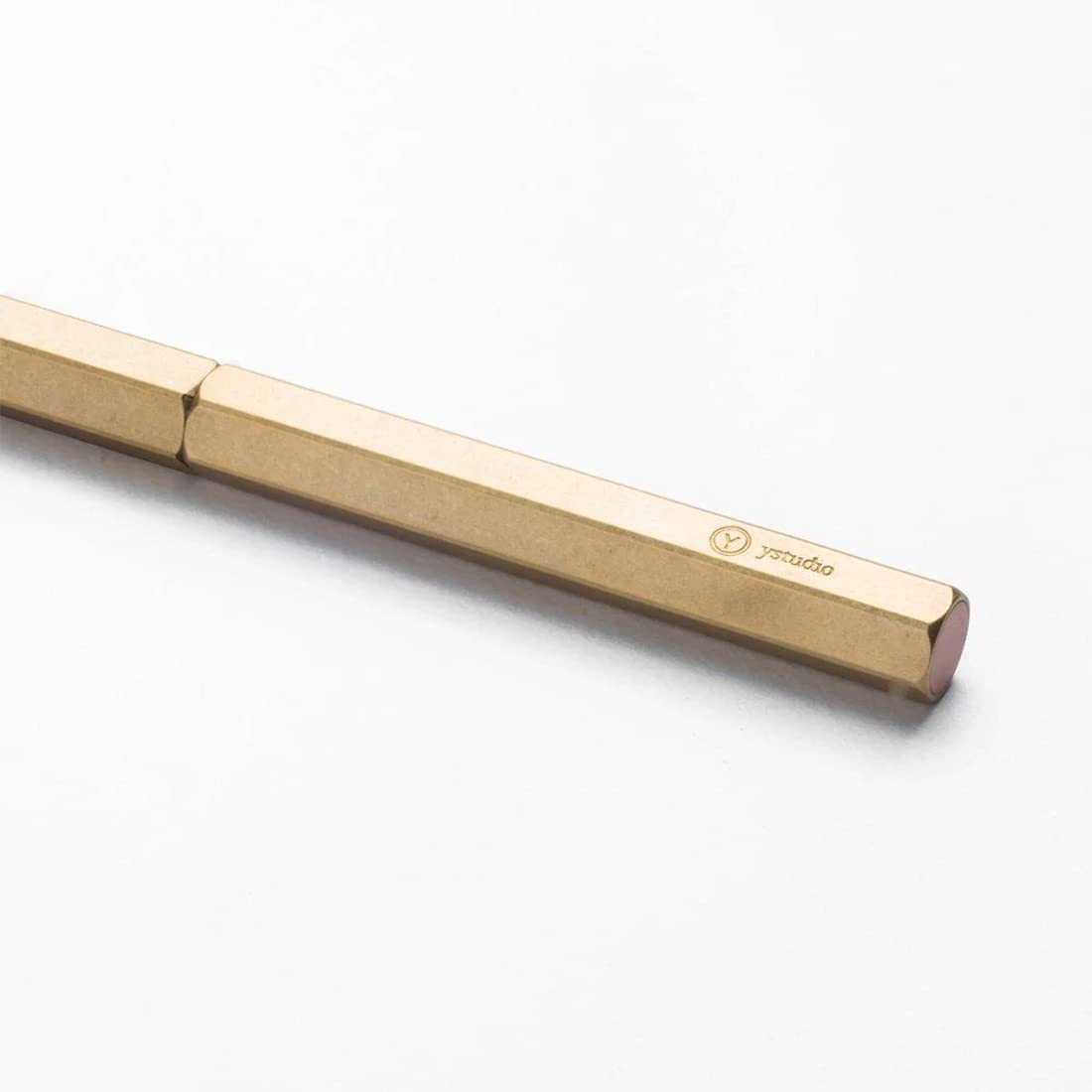 ワイスタジオ YSTUDIO Rotating ballpoint pen, classic ballpoint pen, made of brass, stunning luxury pen, the best ballpoint pen for professional administrative offices, exquisite designer pen (brass)