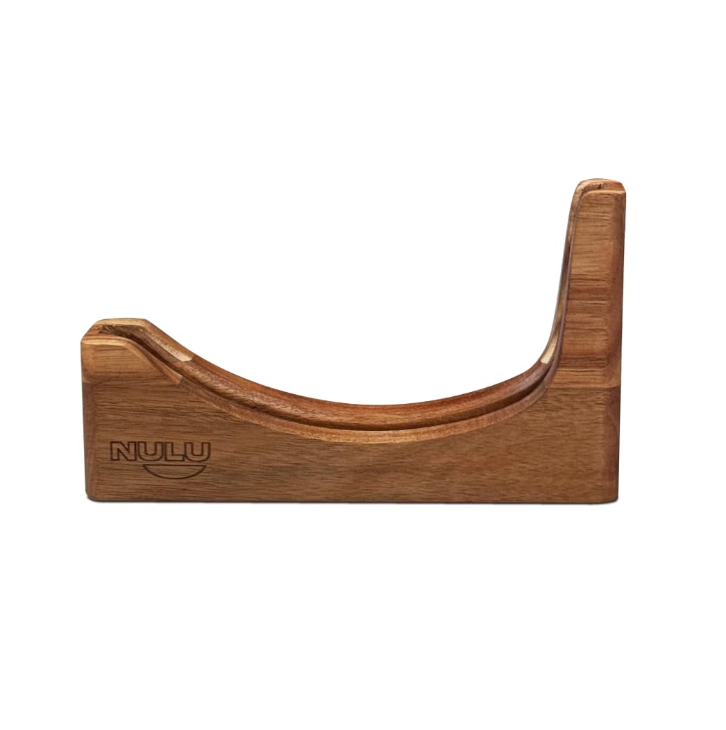 NULU Bundle Ergonomic Kitchen Knife Signature Acacia Cutting Board and Acacia Knife Dock