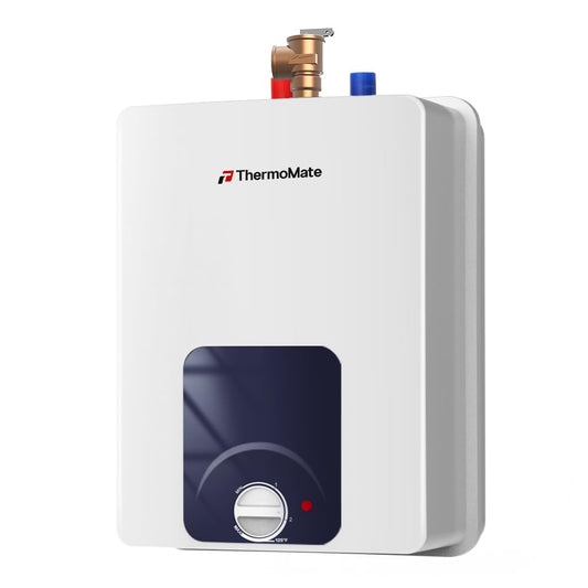 ThermoMate Mini Tank Water Heater Electric UL Listed, ES400B 4 Gallon Point of Use Under Sink Water Heater, 120V Corded Wall or Floor Mounted