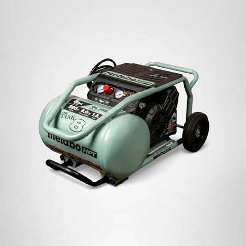 Metabo HPT Air Compressor, THE TANK, 8-Gallon Trolley Air Compressor, 225 PSI, Versatile for Use with Framing, Siding, Finish, or Roofing Nailers, Easy Mobility with Rubber Tires, EC1315S