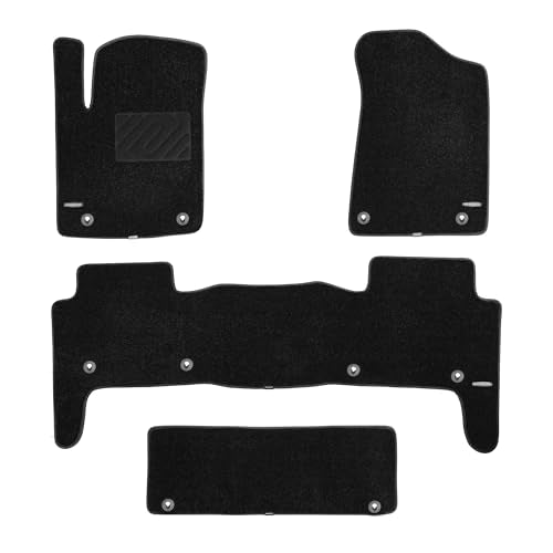 WENNEBIRD Superior Carpet Floor Mats for 2014-2018 Infiniti QX80 / 2017-2018 Nissan Armada, 0.6-Inch Ultra-Thick, Noise-Reducing, All-Weather Waterproof Anti-Slip – 4-Pc Set