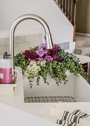 Pfister Pfirst Series Kitchen Faucet, Single Handle Pull-Down Sprayer High Arc Stainless Steel Finish 1 or 3 Hole Installation CALGreen Water Efficient Sink Faucet, G529PF2S
