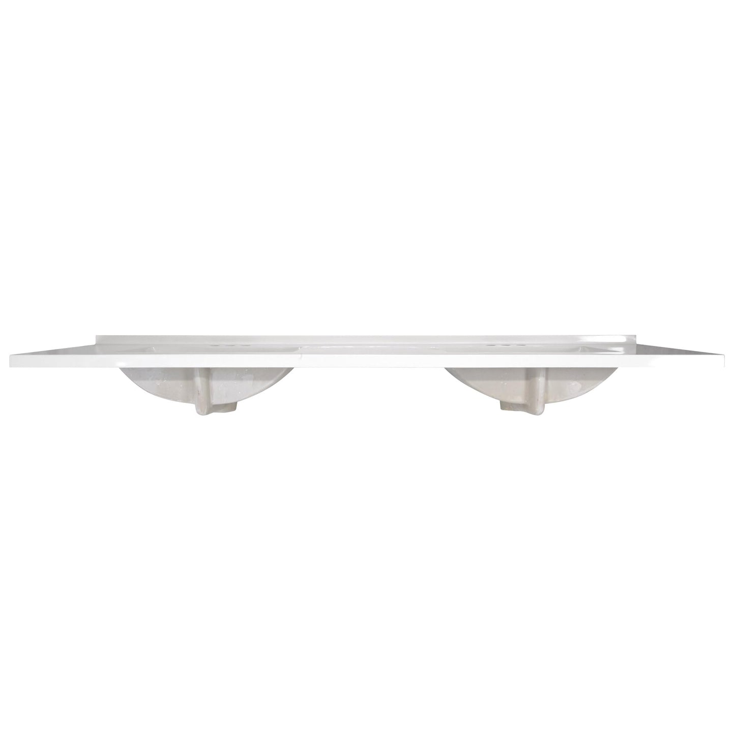 Design House 73-Inch Camilla II Modern Vanity Top with Double Sinks and Backsplash, Improved Packaging, Solid White – Design House, 630277