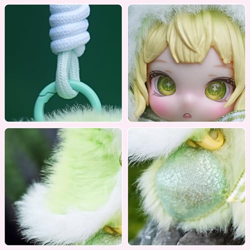 ICY DBS Cute Animal Plush Doll – 12cm Adorable Plush Toy with Soft Hood and Ribbon, Bags, and Collectibles - Snake