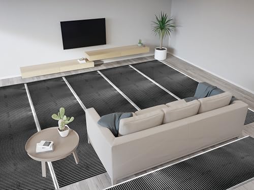 QuietWarmth Float QWARM3x5F240 Radiant Floor Heating Mat for Below Laminate, Wood, Luxury Vinyl Floating Flooring- Cuttable Mat Size 3'x5' 240 Volt (Covers 15sf)