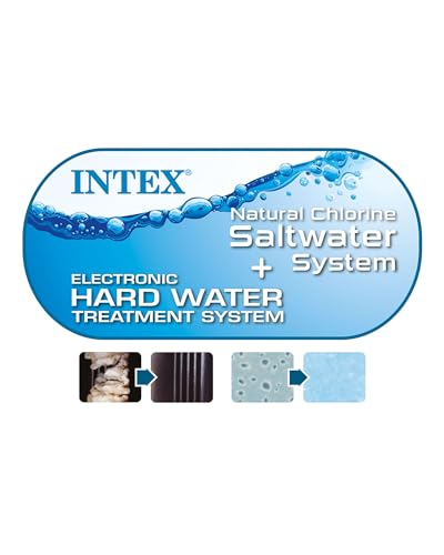 Intex 28457EP 4-Person Onyx Black Octagon Jet & Bubble Deluxe Combo Outdoor Inflatable Portable Hot Tub, Includes Energy Efficient Spa Cover, 63in x 28in
