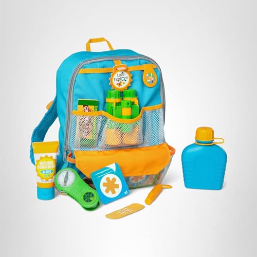 Melissa & Doug Let’s Explore Hiking Play Set – 23 Pieces Toddler Nature Toys, Hiking Toys for Kids Ages 3+