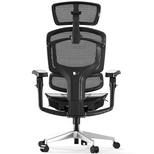FLEXISPOT ErgoX-PRO Ergonomic Office Chair with Footrest Black – AeroWeave 5.0 Mesh Seat, 5D Lumbar, 7D Armrests, 4D Headrest, 551LBS Capacity – Office, Gaming, Home