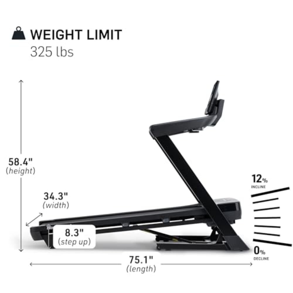 NordicTrack T Series 10 Treadmill with 10" Tilting Touchscreen and Compact Design
