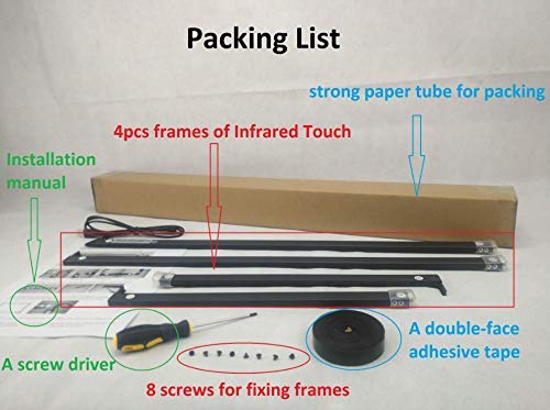 DeYoWo 24 Inch Interactive 10 Points Infrared IR Touch Screen Overlay Frame Free Driver