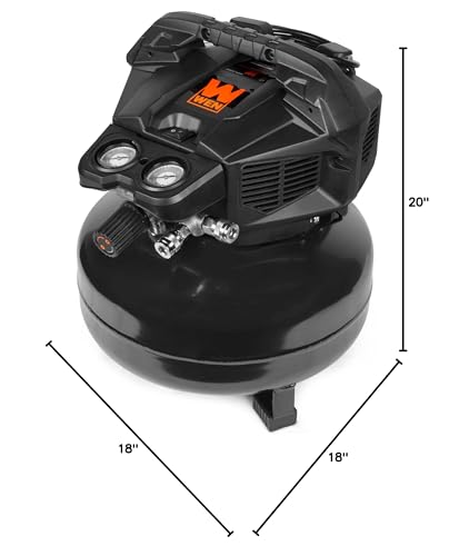 WEN Air Compressor, 6-Gallon, Oil-Free, Pancake Style (AP6092)