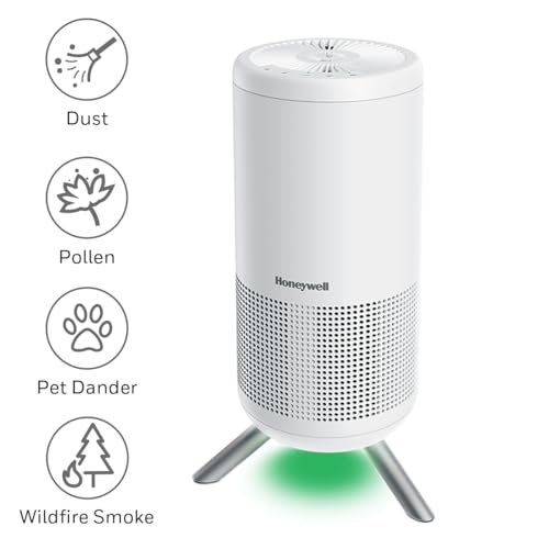 Honeywell HEPA Air Purifier for Home, 900Ft² Rooms in 1 hour, Designer Series, Auto Mode, UltraQuiet Tech, Reduces Dust, Pollen, Pet Dander, Smoke, Odors, White, HPA830W