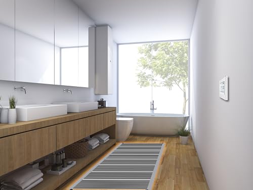 QuietWarmth Float QWARM3x5F240 Radiant Floor Heating Mat for Below Laminate, Wood, Luxury Vinyl Floating Flooring- Cuttable Mat Size 3'x5' 240 Volt (Covers 15sf)