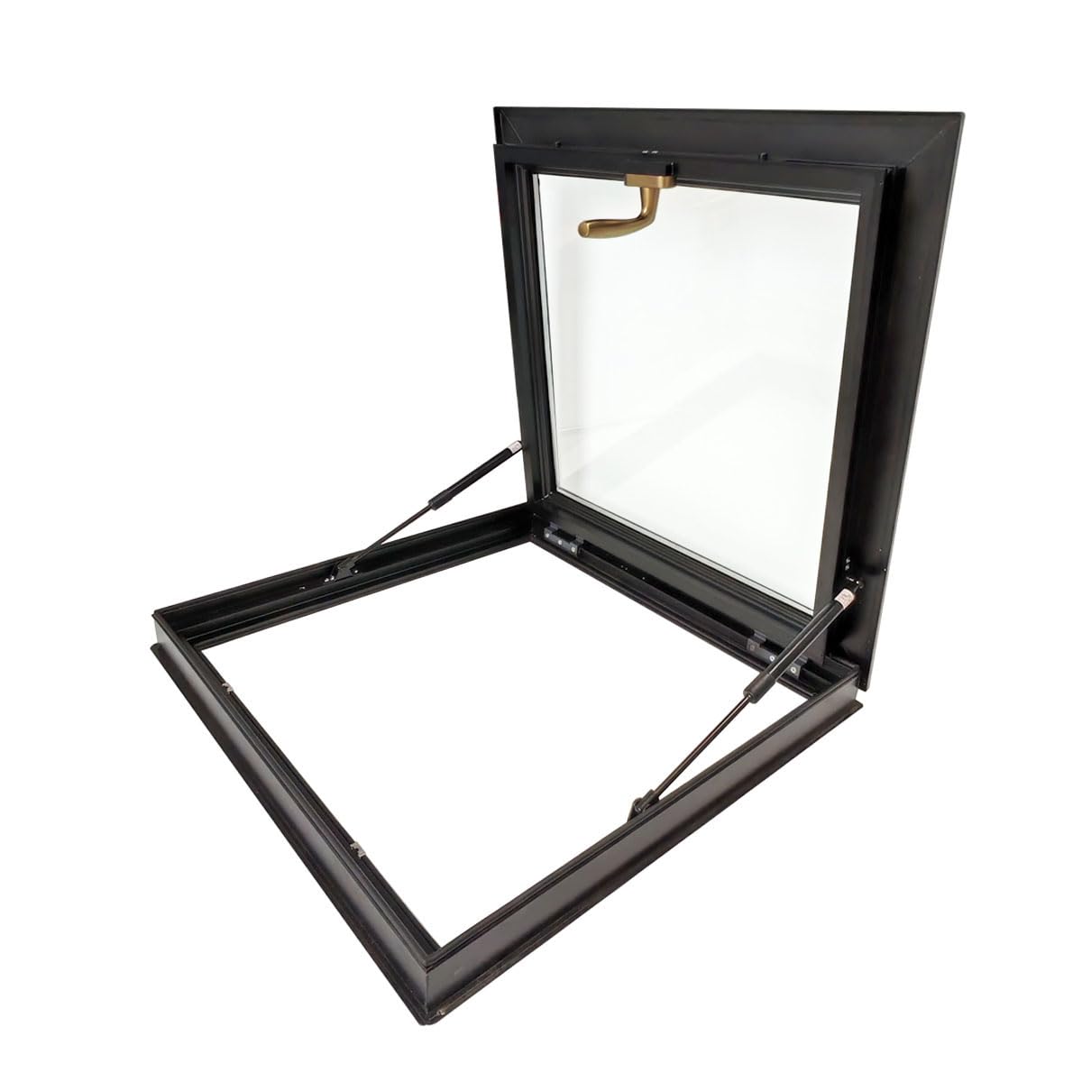 Skylights & Roof Windows;Skylight Window - Square/Rectangle;Roof Skylights;Manual Ventilation Partition Mounted Skylight,Aluminium Alloy + Double Glass Skylight (5 Size) (19.7"×19.7")