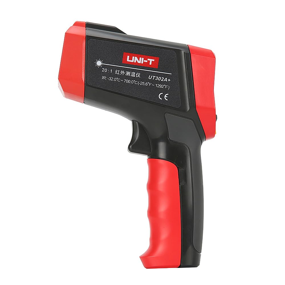 UNI-T UT302A+ Digital Industrial Infrared Thermometer, -32℃~700℃ (-25.6℉~ 1292℉) Non-Contact Industrial Infrared Thermometer for Industrial,Kitchen Cooking, Not for Human