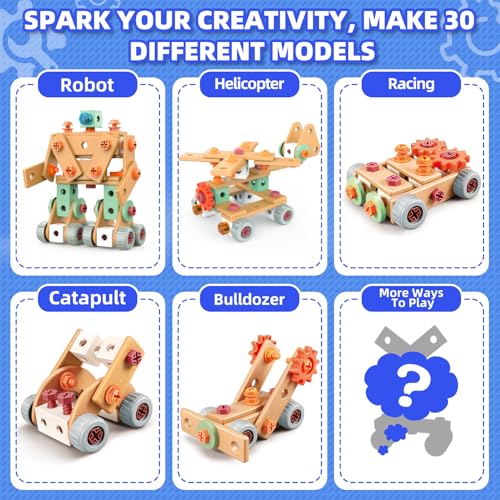 Kids Tool Set with Drill, 148Pcs Toddler Tool Set with Toolbox,STEM Montessori Toys for 3 -5Year Old, Educational Construction Toy, Pretend Play Toys for 3 4 5 6 Year Old Boys, Birthday Gift for Kids