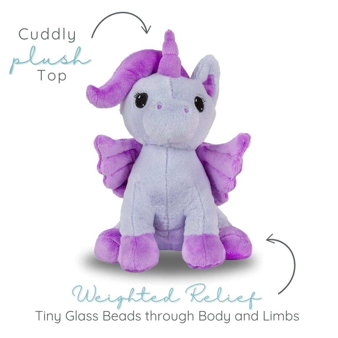 Dark Pegasus - Microwavable & Weighted Plush Stuffed Animal - Heated Plushie for Warmth - Cute, Soft, Cozy Toy for Adults & Children (Boys, Girls, & Toddlers) by Warm Pals