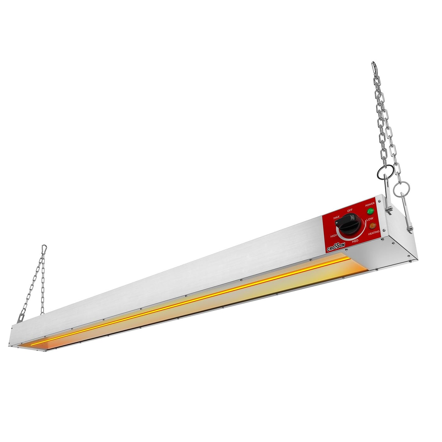 crosson Electric Strip Heater Commercial,60 Inch Food Heat Lamp with German EGO Thermostat,Dual Installation Options,Food Warming Lamp Heater for Catering Kitchen Restaurant Buffet,1550W