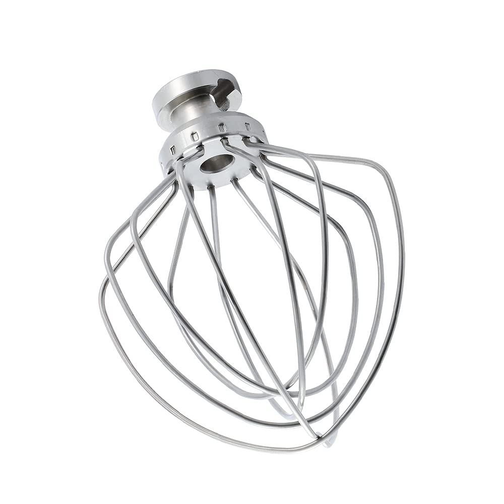 Stainless steel Wire Whip Attachment for KitchenAid Tilt-Head Stand Mixer Accessory K45SS Replacement, Egg Cream Stirrer, Cakes Mayonnaise Whisk, Whipping Egg White, Dishwasher Safe