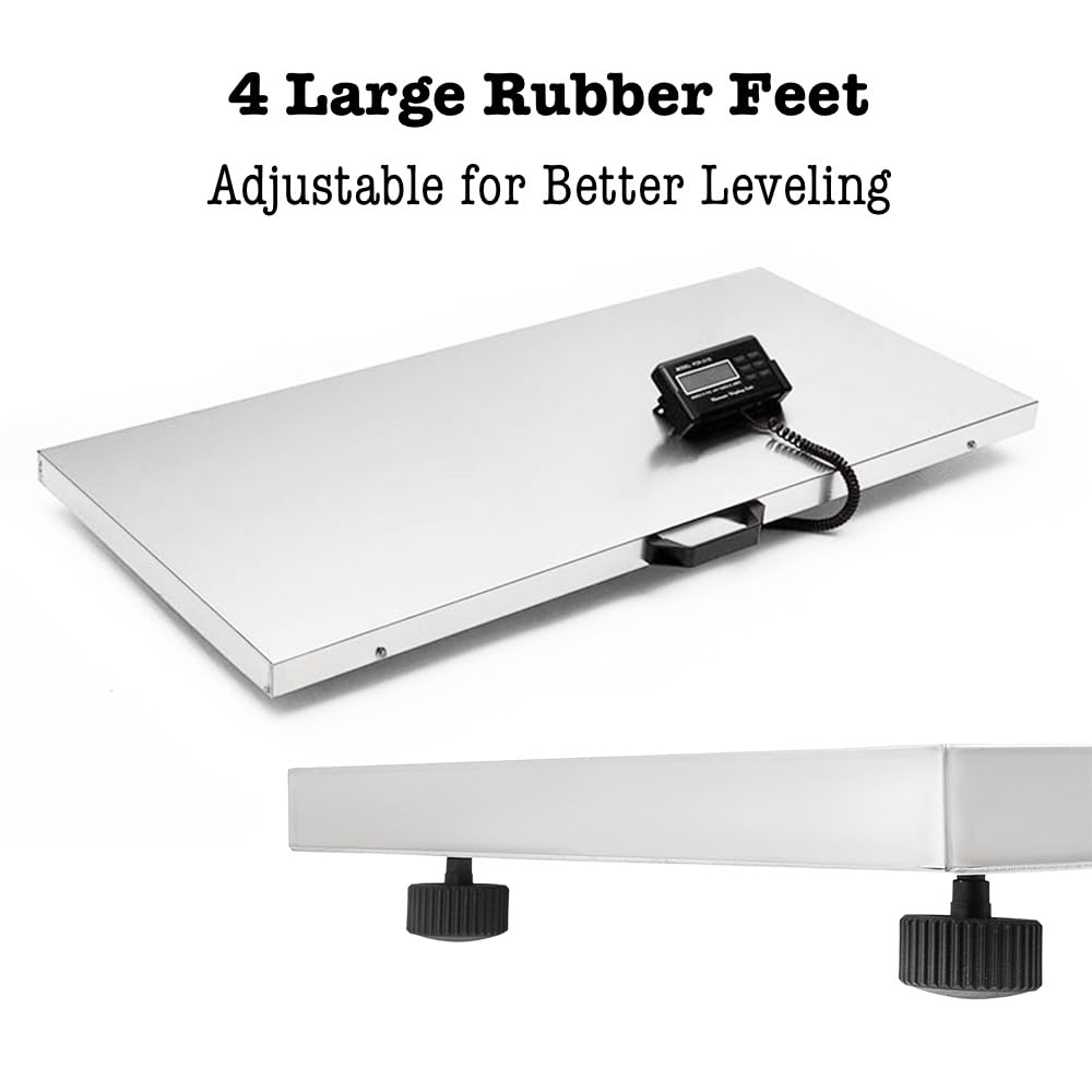 1100Lbs / 0.2Lbs Livestock Scale, Large Digital Pet Dog Scale, for Veterinary with 40.6x20.5in Stainless Steel Platform, Heavy Duty Industrial Shipping Scale for Large Breed Animal Farm