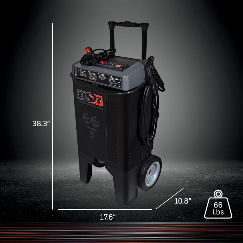 Schumacher DSR ProSeries Wheeled Battery Charger/Trickle Charger/Desulfator/Booster/Engine Starter - 6/12 Volt, 125/275 Amp, Model Number DSR122