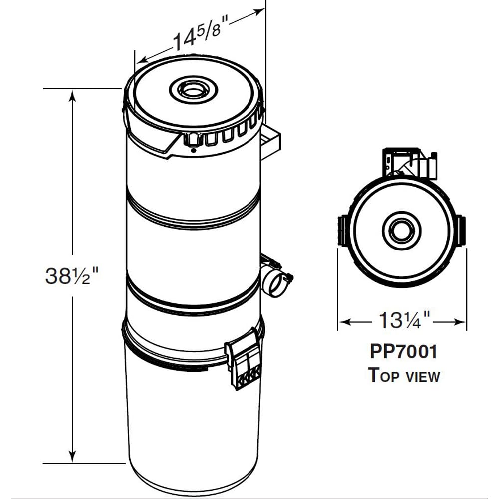 Broan-NuTone Residential Central Vacuum System Power Unit, 700 Air Watts