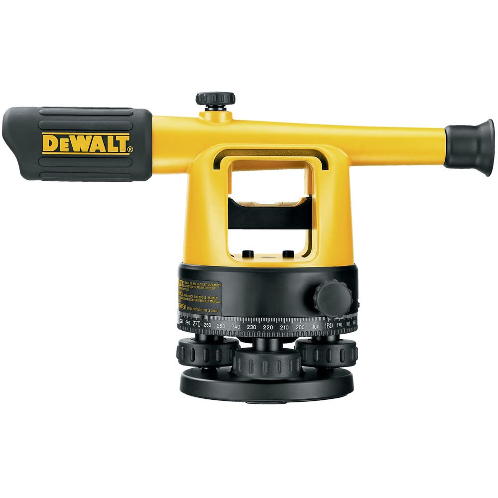 DEWALT Transit Level, Surveying Tool with Tripod and Rod, 20X Magnification (DW090PK)