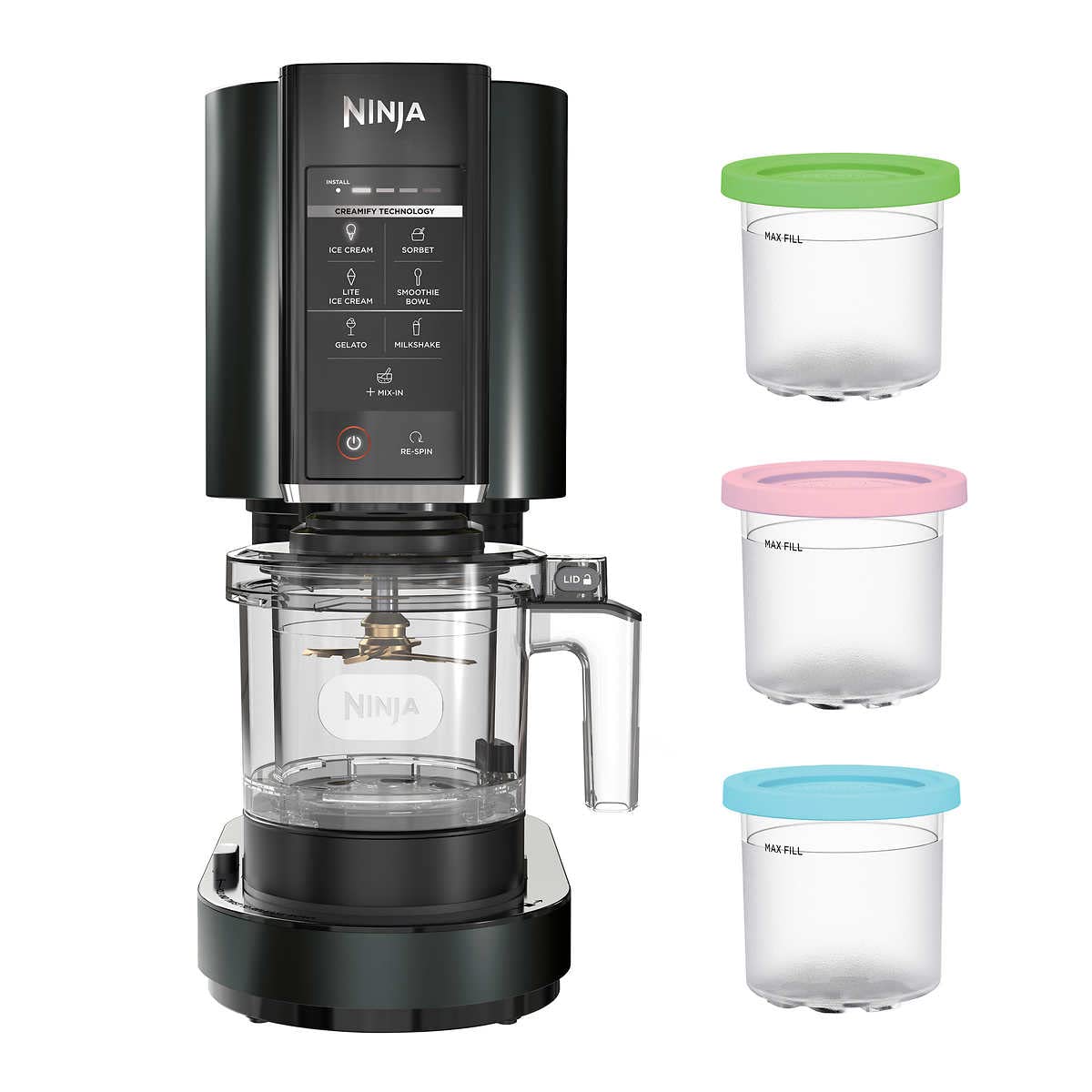 Ninja CN301CO CREAMi Ice Cream Maker, for Gelato, Mix-ins, Milkshakes, Sorbet, Smoothie Bowls & More, 7 One-Touch Programs,