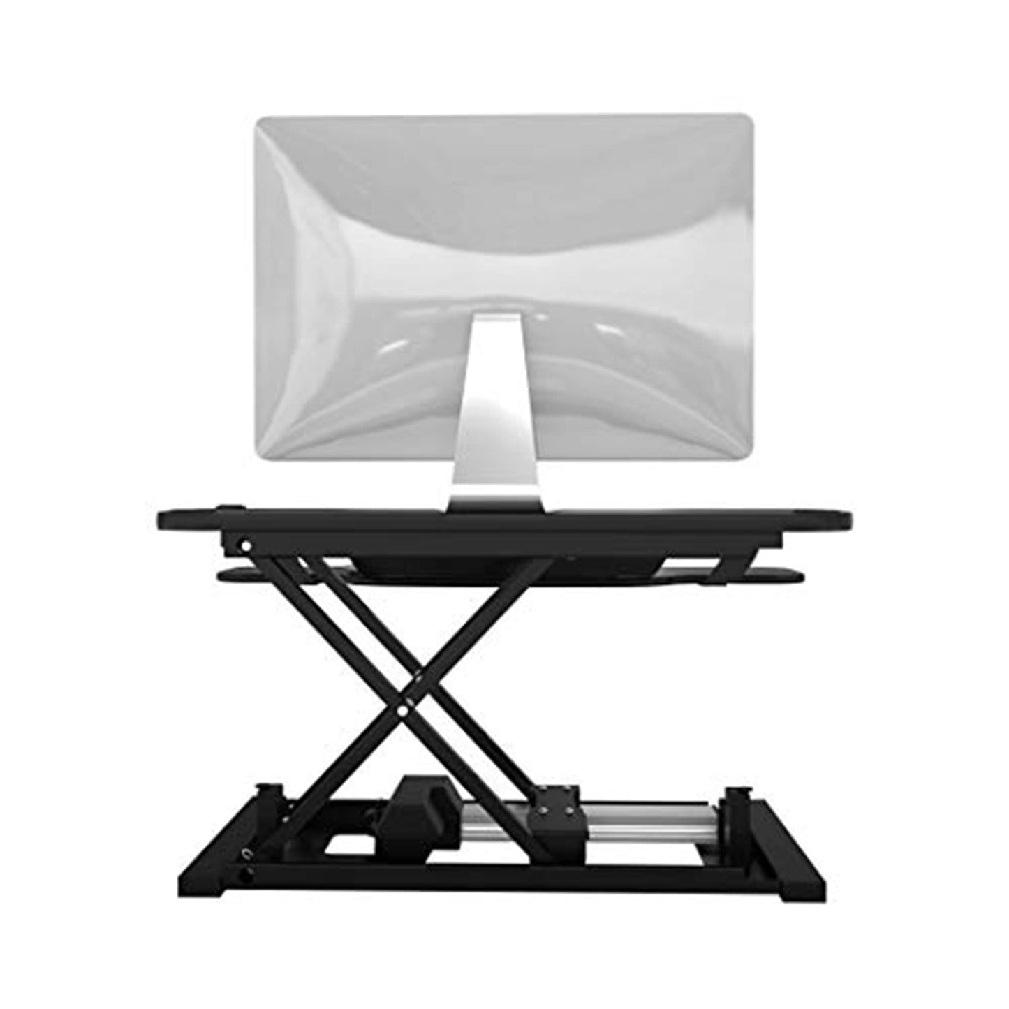 VERSADESK® PowerPro™ 40" Electric Standing Desk Converter - Adjustable Height Desktop Riser with USB Charging Outlet & Detachable Keyboard Tray - Holds 80 lbs Large & Small Items | Black