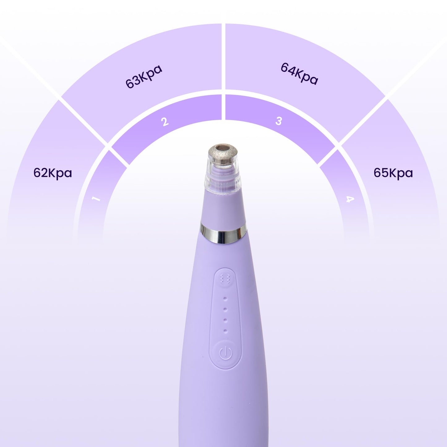 UNOISETION Diamond Microdermabrasion Machine，4 Modes Diamond Microdermabrasion Dermabrasion Machine Tool- - 2 Diamond Tips - 3 Heads - Blackhead Blemishes Remover（Purple）