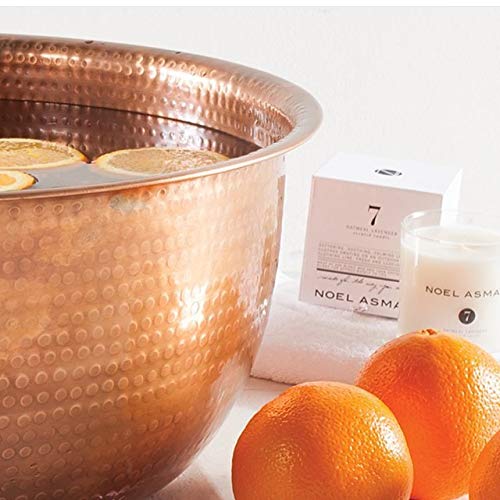 Noel Asmar Hammered Copper Pedicure Bowl, Naturally Balancing, Hand Finished, Durable and Lightweight