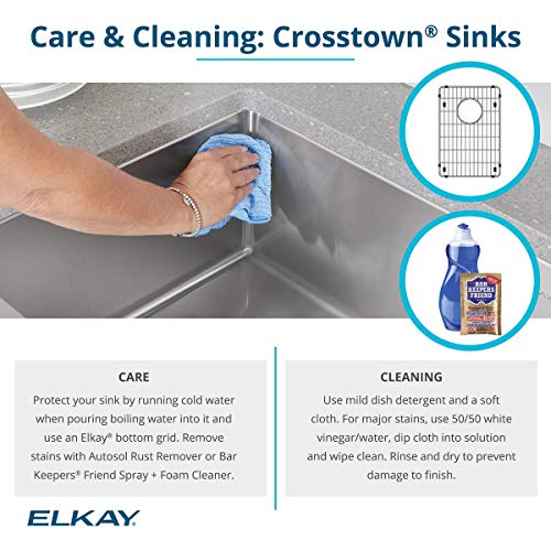 Elkay Crosstown 16 Gauge Stainless Steel 32-1/2" x 18" x 10" Single Bowl Undermount Sink Kit