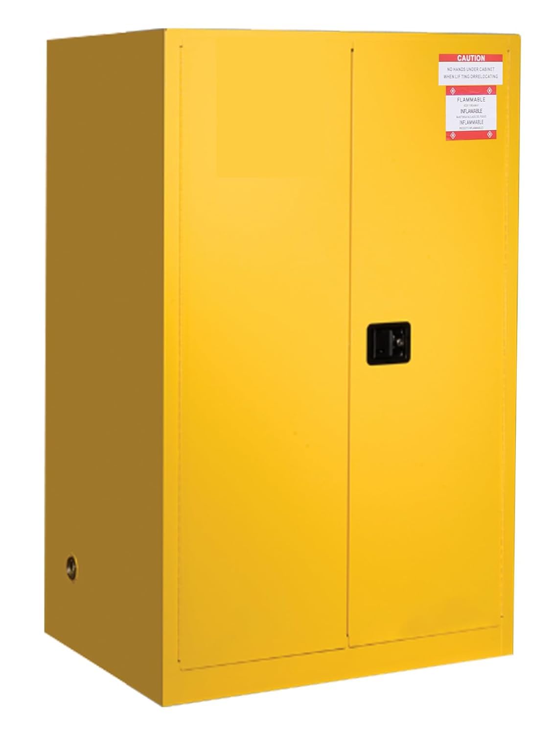 60 Gallon Flammable Safety Cabinet, Industrial Steel Fireproof Storage Locker for Flammable Liquids, 2 Adjustable Shelves, Manual Close Doors, Double-Wall Design, OSHA Compliant Cabinet 65"X34" X34"