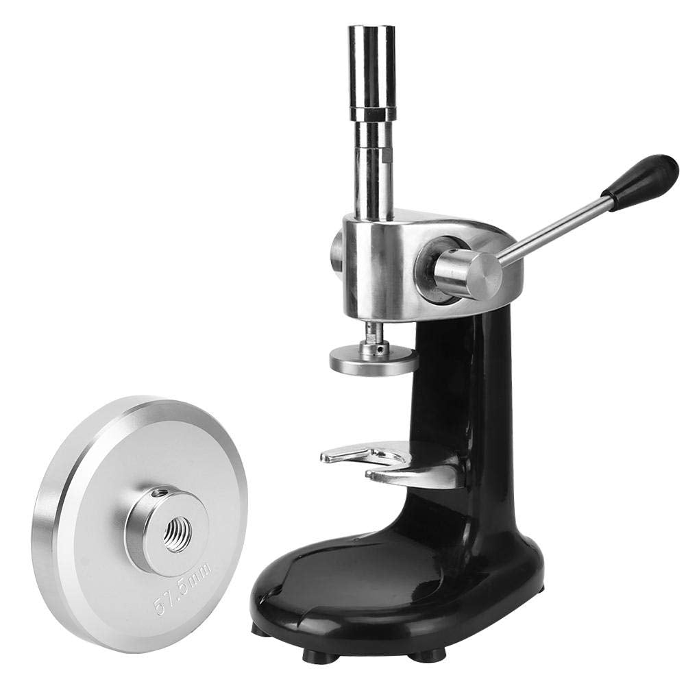 Coffee Tamper, Stainless Steel Manual Quantitative Coffee Tamper Powder Pressing Machine Espresso Tamper Coffee Bean Press with 2 Base, for Commercial and Home Use