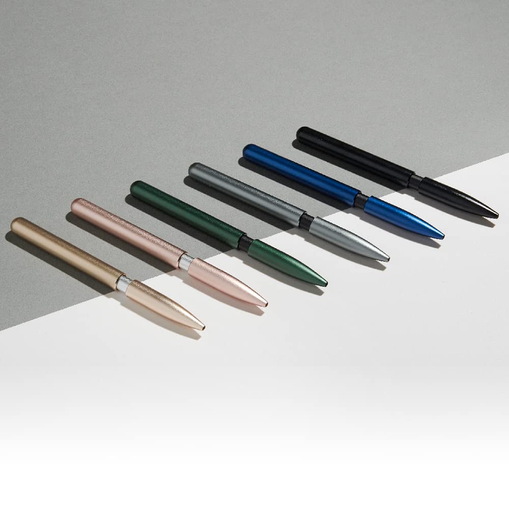 stilform 200036 Ballpoint Pen - Patented Sliding Cap with Magnetic Mechanism - Matt Titanium