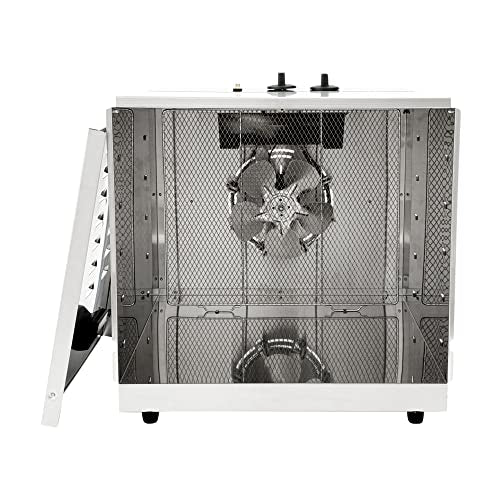 Restaurantware Hi Tek Food Dehydrator 1 Food Dryer Machine - 120V/1000W 10 Shelves Stainless Steel Dehydrator For Food Built-In Timer No-Slip Feet Removable Door