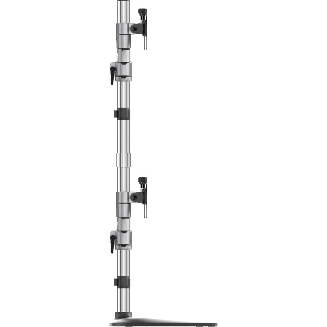 StarTech.com Desktop Quad Monitor Stand - Ergonomic VESA 4 Monitor Arm (2x2) up to 32" (17.6lb/8kg) - Free Standing Articulating Universal Pole Mount - Height Adjustable/Tilt/Swivel/Rotate (ARMQUADSS)