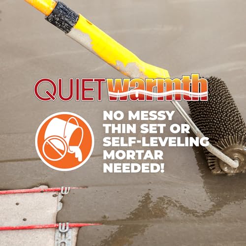 QuietWarmth Float QWARM3X10F240 Radiant Floor Heating Mat for Below Laminate, Wood, Luxury Vinyl Floating Flooring- Cuttable Mat Size 3'x10' 240 Volt (Covers 30sf)