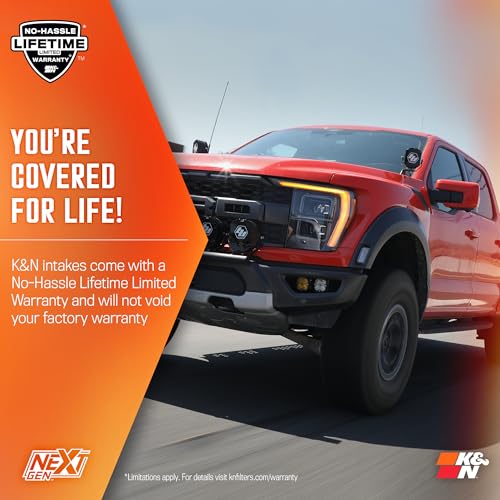 K&N NextGen Cold Air Intake System: High-Flow Cotton Filter: Compatible with 2021-2025 FORD F150; F150 Raptor; 50-2617