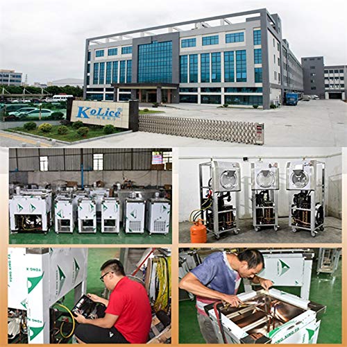 Kolice Countertop Commercial 18x18 inches Single Square Fried Ice Cream Machine with 3 Tanks, Roll Ice Cream Machine AUTO DEFROST, PCB of Smart AI Temp. Controller