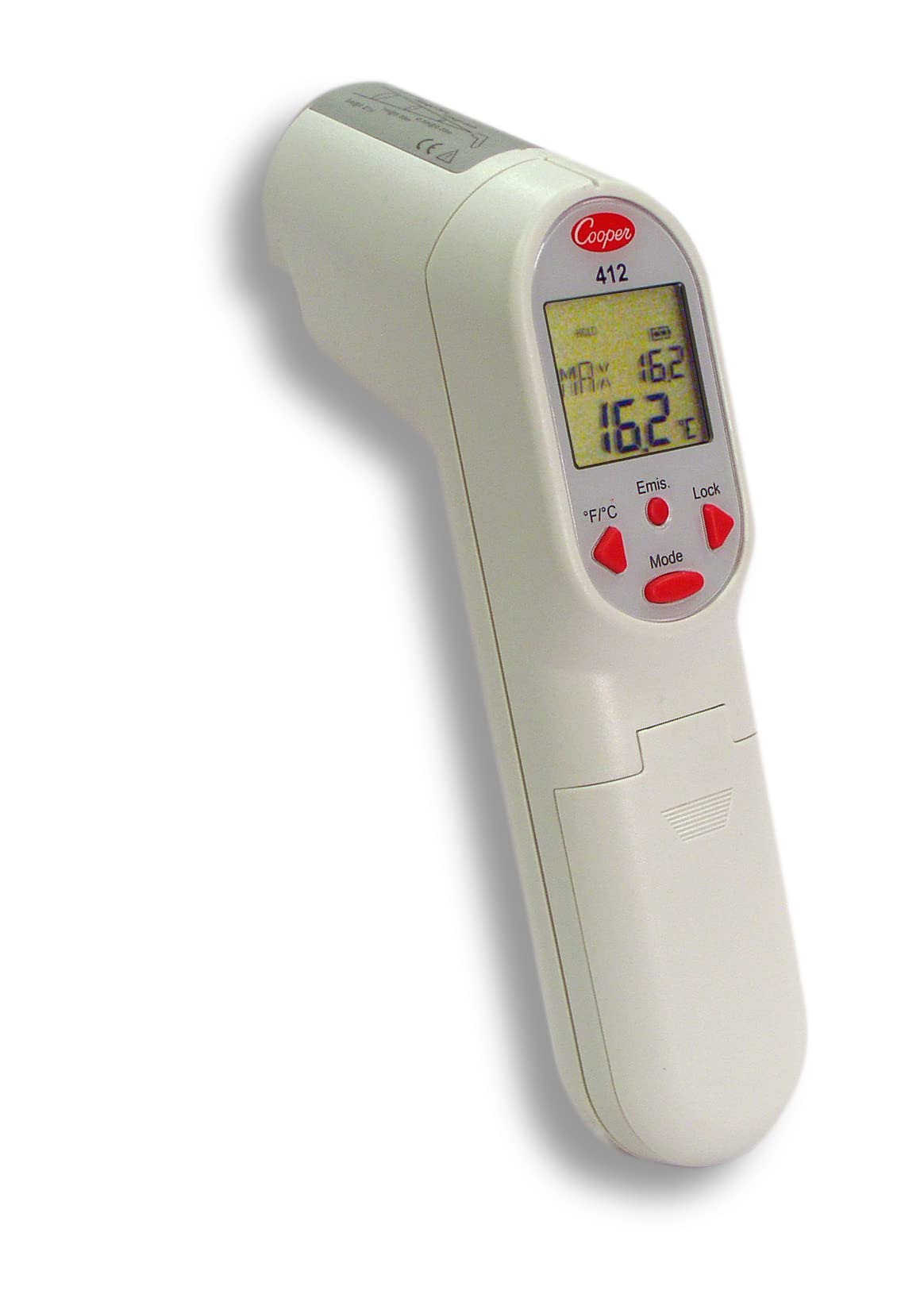 Cooper-Atkins 412-0-8 Digital Infrared Thermometer with Laser and Thermocouple Jack, CE, RoHS and WEEE Certified, -76/932°F Temperature Range