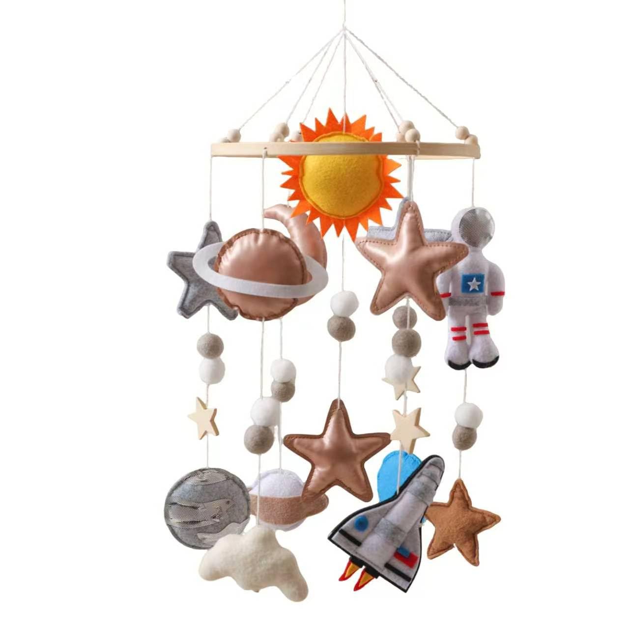 GOODMOM Baby Mobile for Crib, Astronaut Crib Nursery Mobile for Boys Girls, Handmade Baby Mobile Infant Bedroom Hanging Decoration Toy(Stellar Dream)