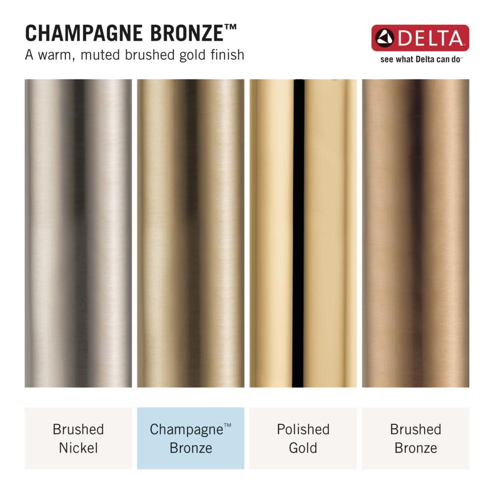 Delta Leland Brushed Gold Touch Kitchen Faucet with Pull Down Sprayer, Traditional Single Hole Touch On Kitchen Sink Faucet, Single Handle, Champagne Bronze 9178T-CZ-DST
