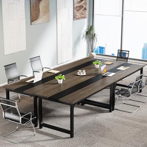 LITTLE TREE 63 Inch Large Executive Office Desk, Simple Computer Workstation with 31.5 inch Extra Wide Desktop for Home Office