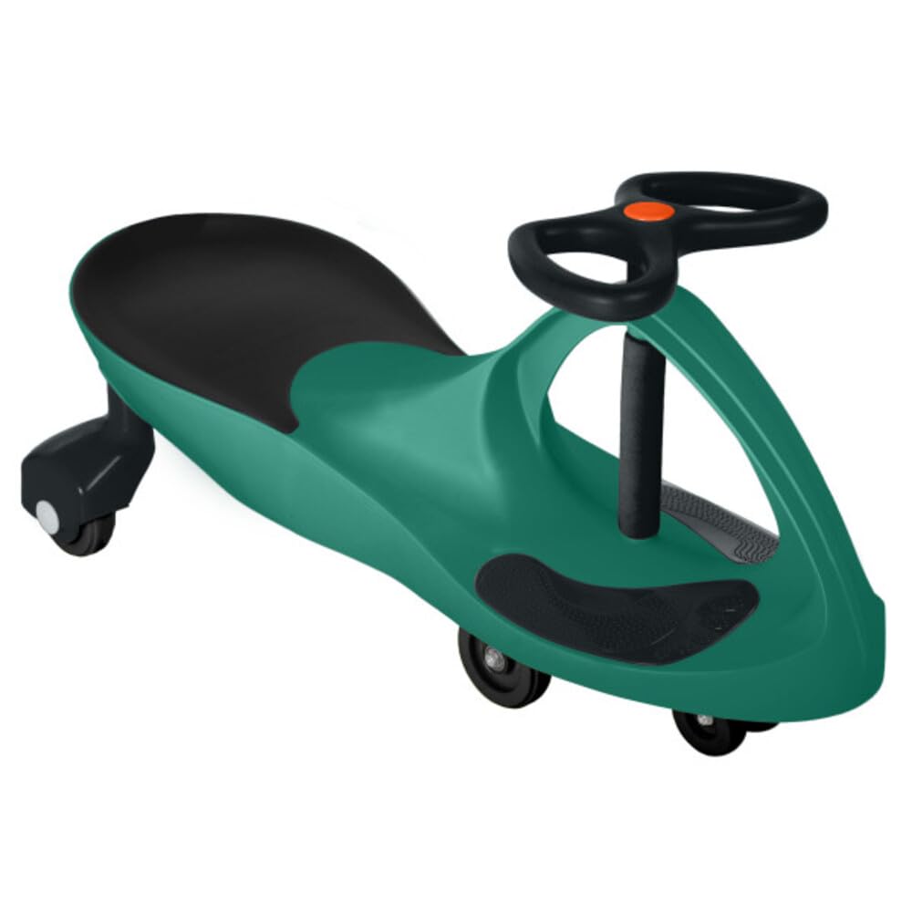 Wiggle Car Ride On Toy - No Batteries, Gears or Pedals - Twist, Swivel, Go - Outdoor Ride Ons for Kids 3 Years and Up by Lil' Rider (Green)