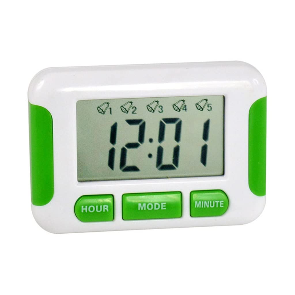 Digital Kitchen Timer Bell Alarm Clock Sleep Multifuctional Countdown 5 Groups Timer Kitchen Supplies(Gray)