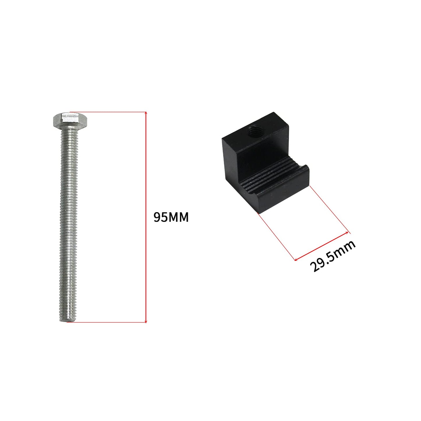 WnSEu MSCRP Aluminum Mounting Clamps for Pickup Truck Tool Box Mount Tie Downs J Hook Crossover Tool box Pickup 4pcs