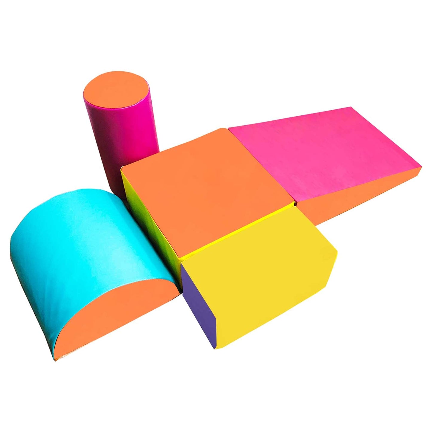 C-CHAIN Climb and Crawl Activity Play Set, Lightweight Soft Foam Blocks for Climbing, Crawling and Sliding, 5-Piece Set, Indoor Climbing Toys for Babies, Kids, Toddlers, Preschoolers