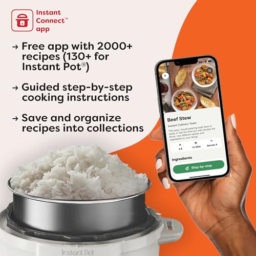 Instant Pot PRO Max Wi-Fi Smart 10-in-1 Pressure Cooker, Steamer, Saute, Warmer, Rice Cooker, Yogurt Maker, Sous Vide, Baker, NutriBoost - Includes App with 2000+ Recipes - 6 Quart
