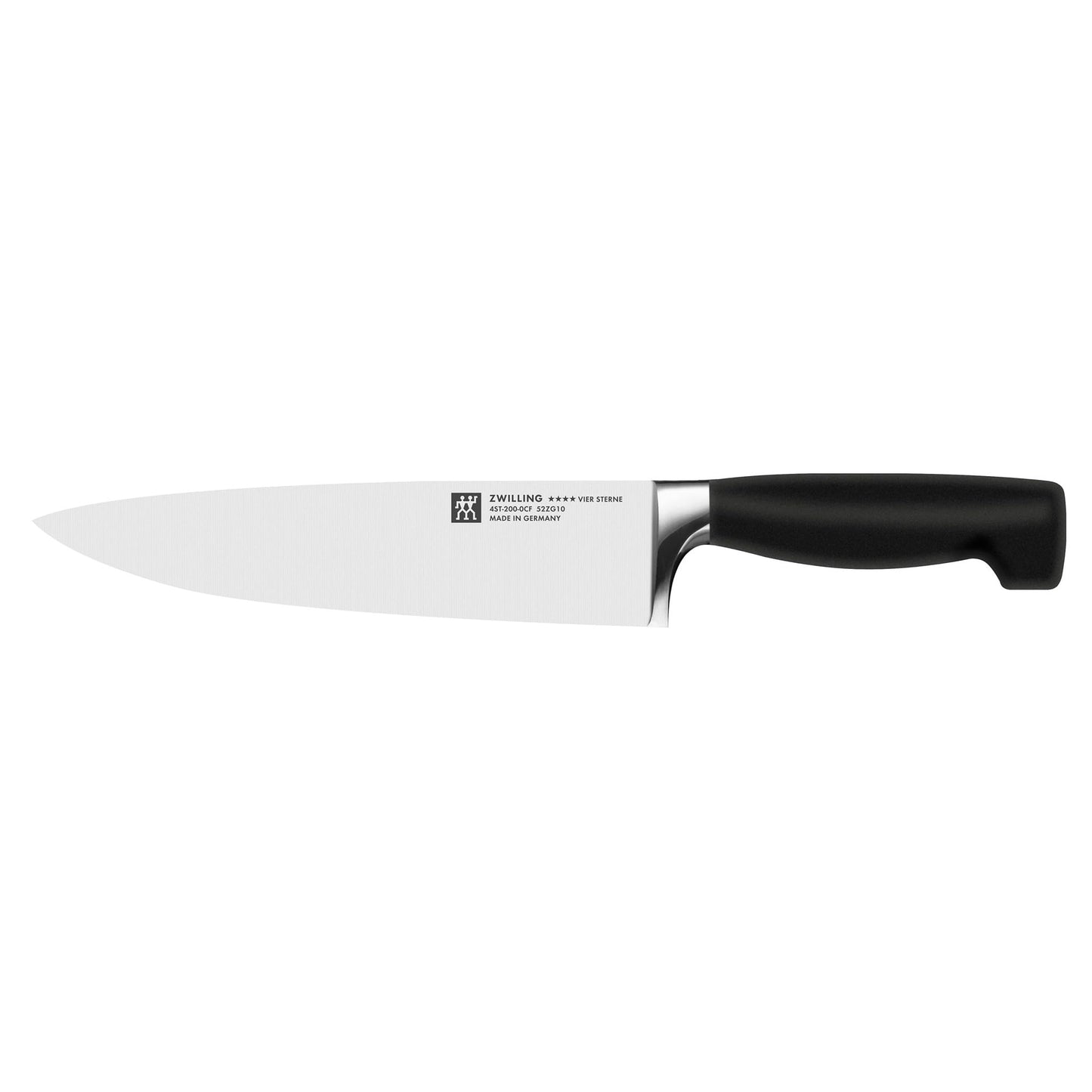 ZWILLING Four Star 8-inch Razor-Sharp German Chef's Knife, Made in Company-Owned German Factory with Special Formula Steel perfected for almost 300 Years, Dishwasher Safe